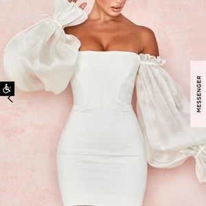 Ivory Satin Corset Dress